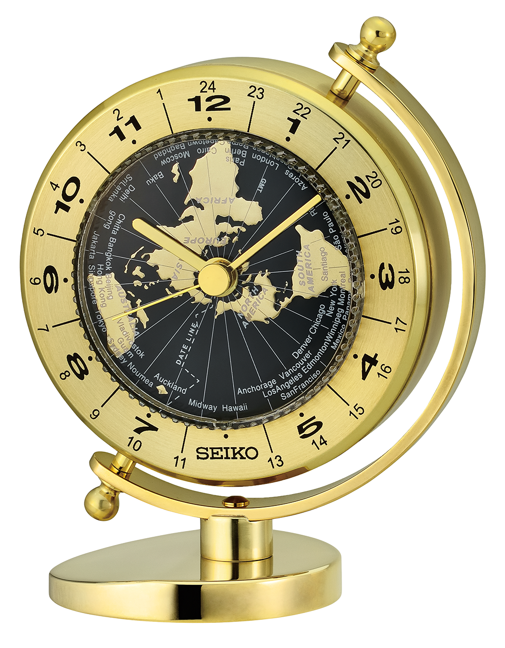 Seiko Golden Globe Desk and Table Clock - Image 4