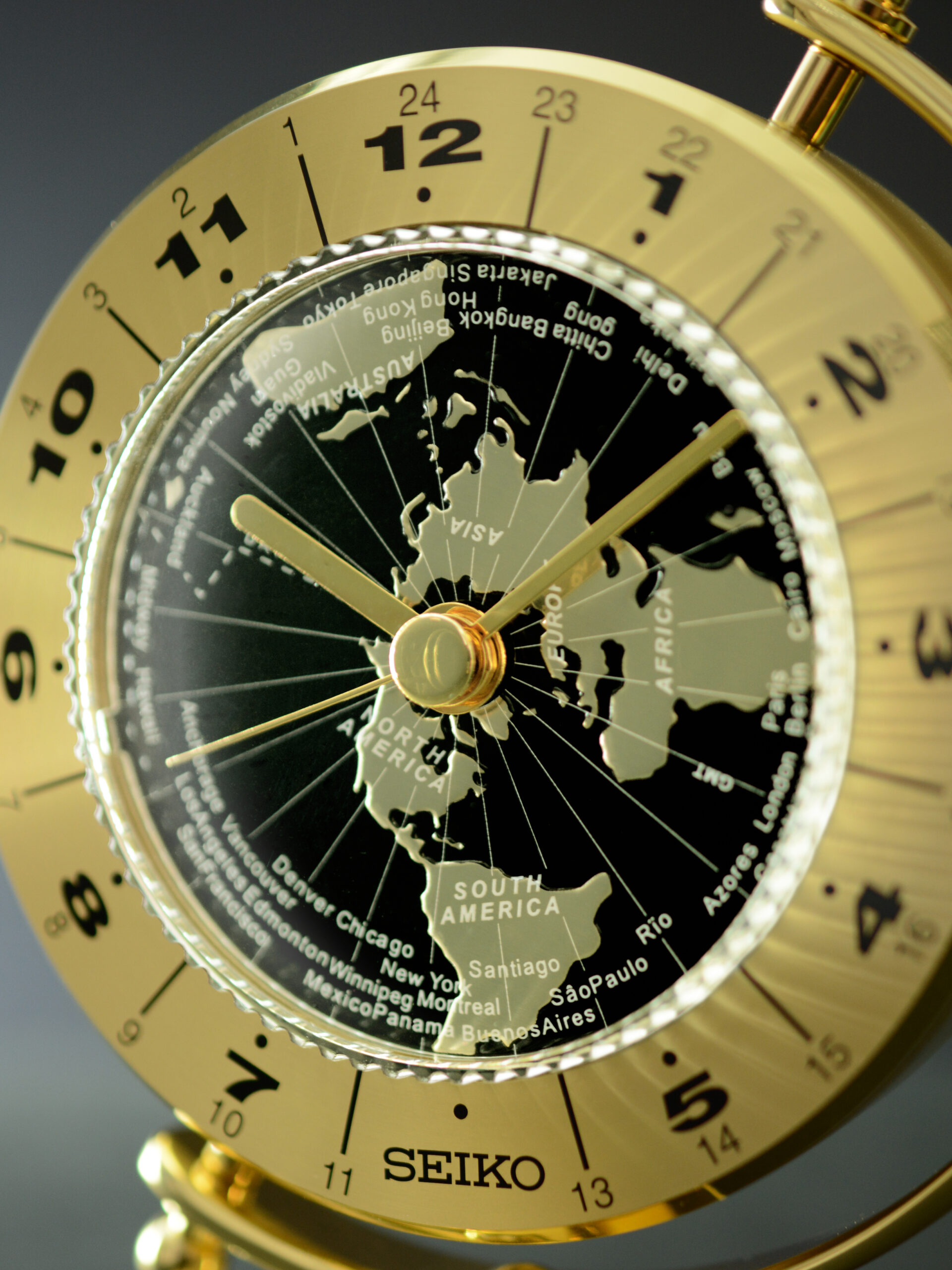 Seiko Golden Globe Desk and Table Clock - Image 5