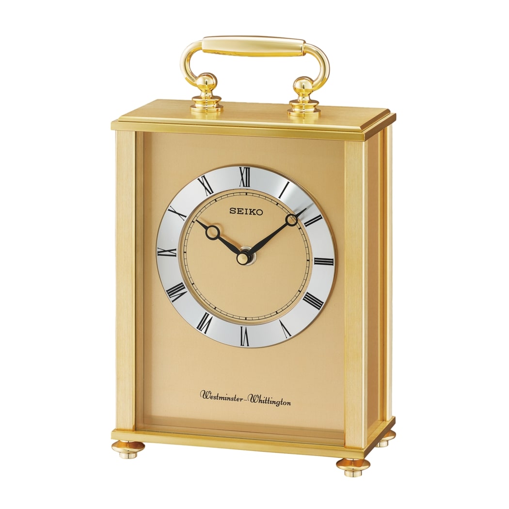 Seiko 10" Tama Desk & Table Clock, Gold - Image 8