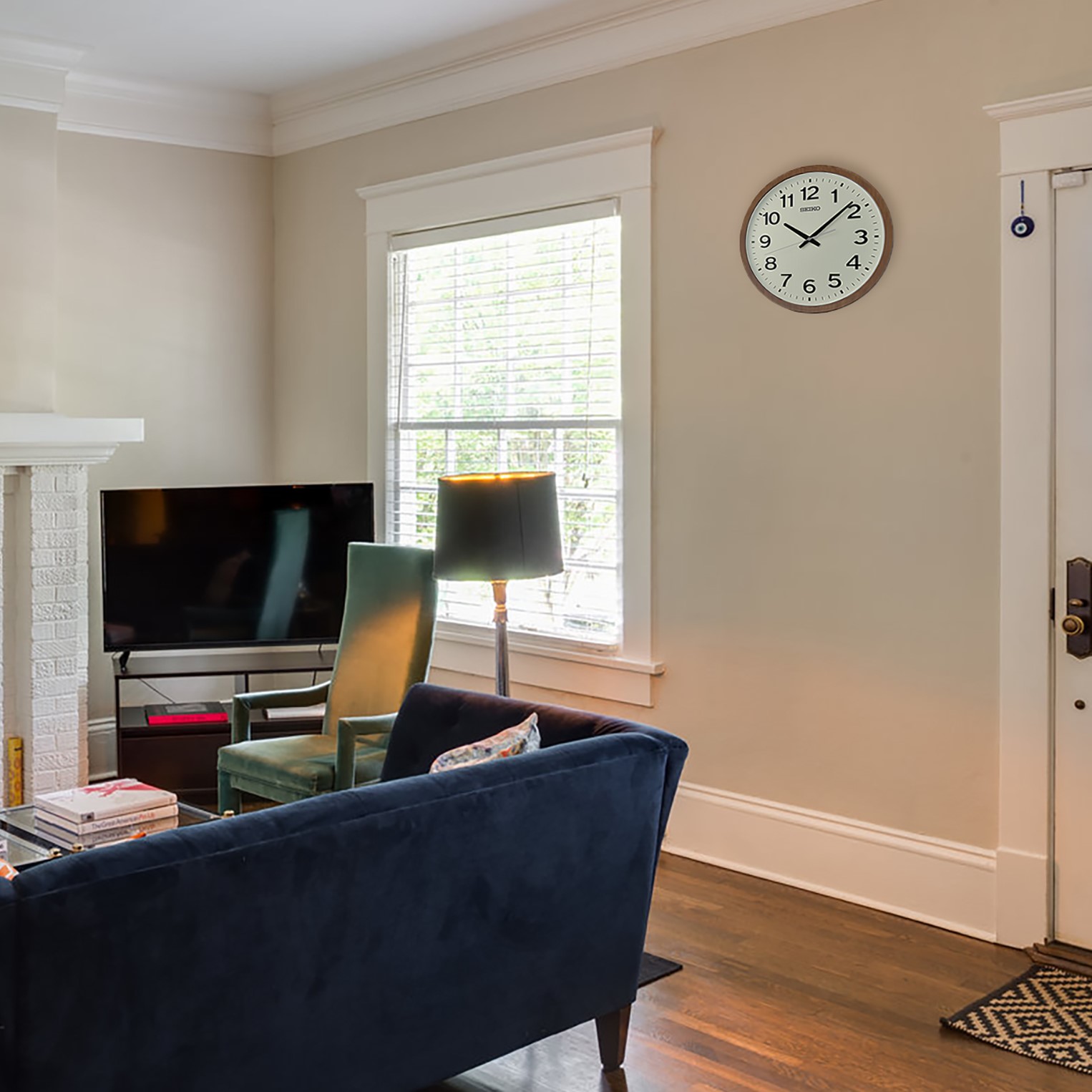 Seiko 16" Ukan Wall Clock, Brown - Image 4