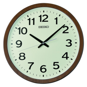 Seiko 16" Ukan Wall Clock, Brown
