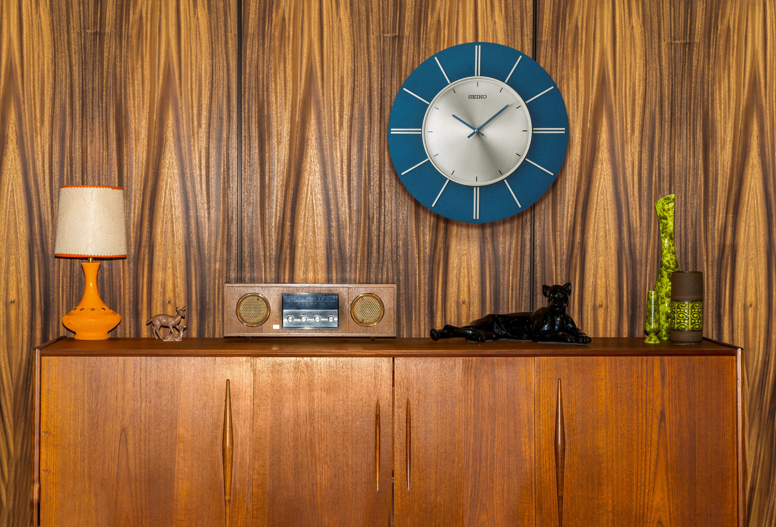 Seiko 20" Sara Wall Clock, Blue - Image 18