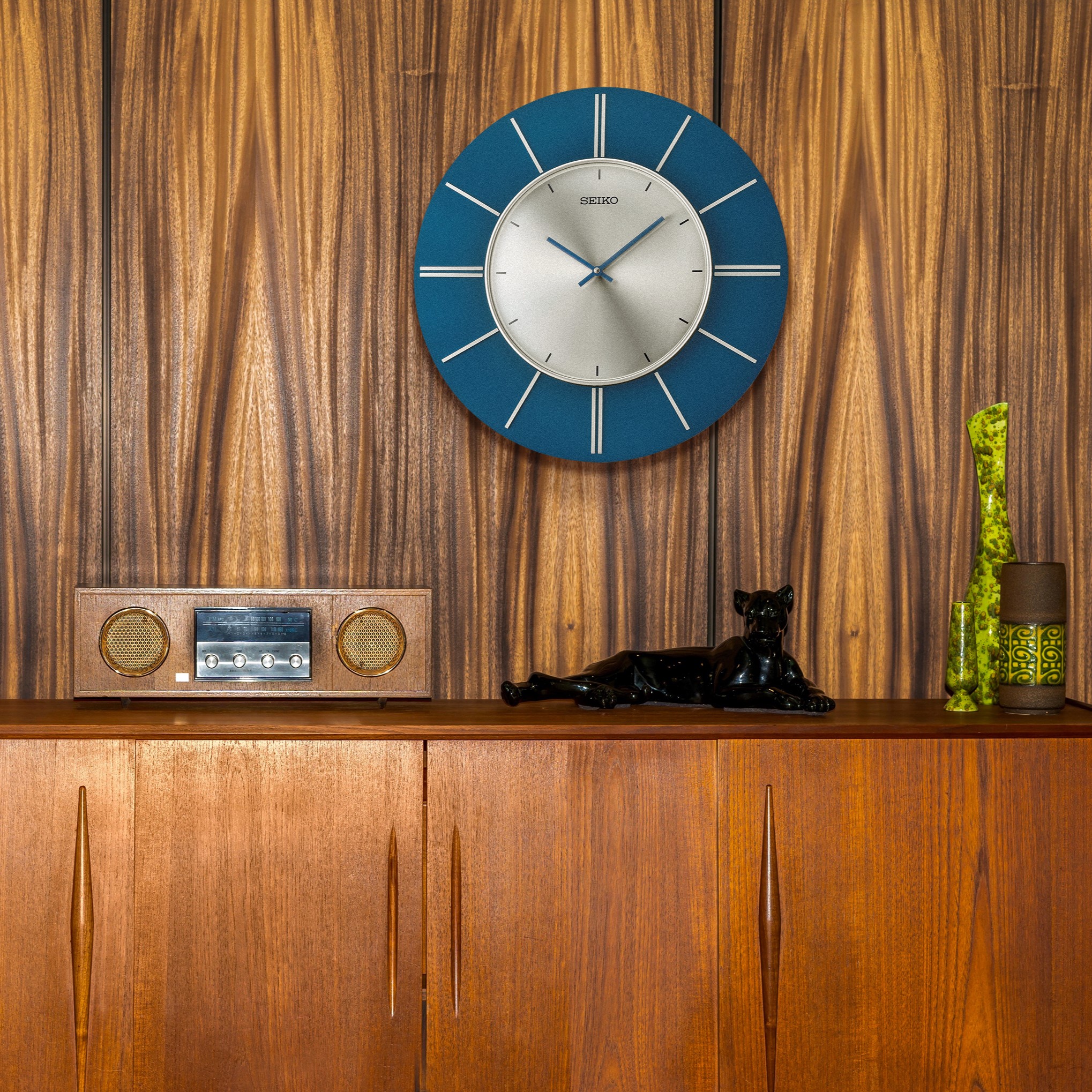 Seiko 20" Sara Wall Clock, Blue - Image 19