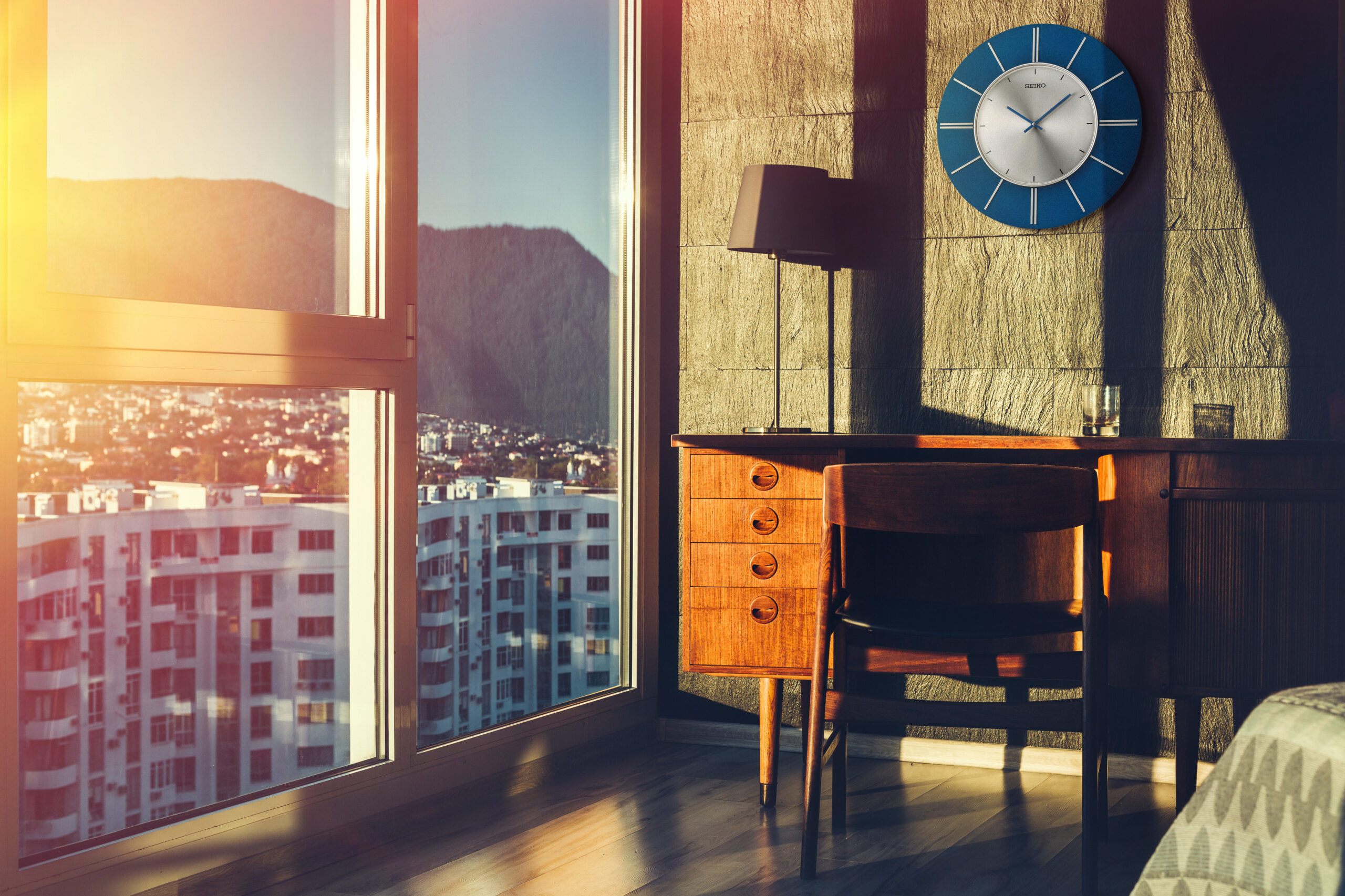 Seiko 20" Sara Wall Clock, Blue - Image 6