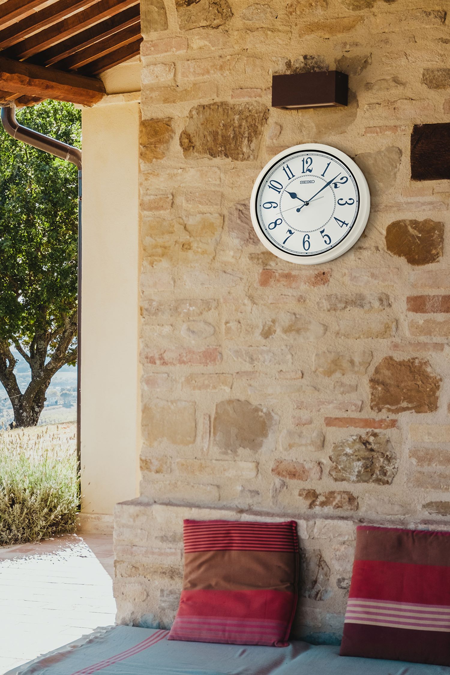 Seiko 16" Cottage Wall Clock, White - Image 9