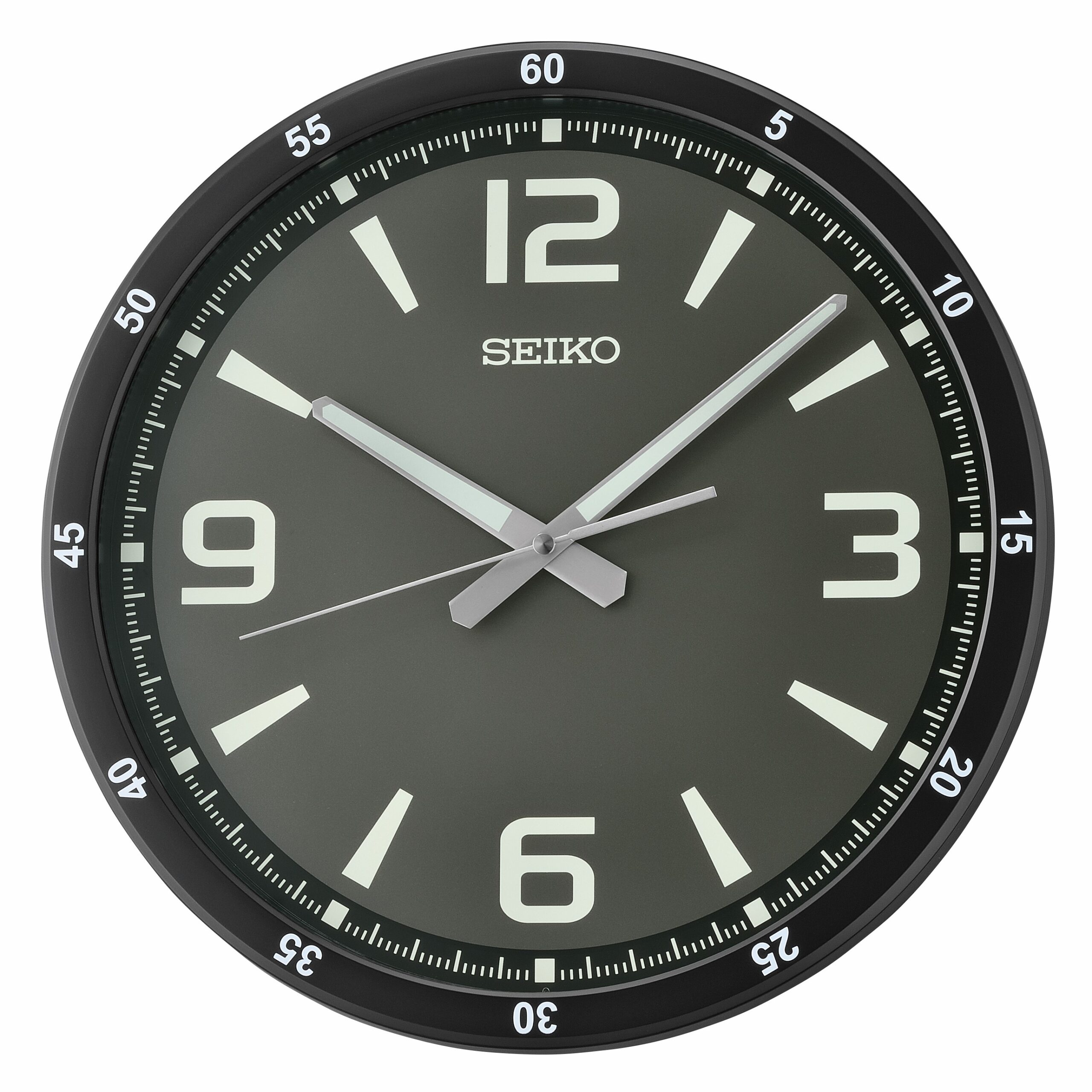 Seiko 14" Shi Dial Wall Clock, Black - Image 5