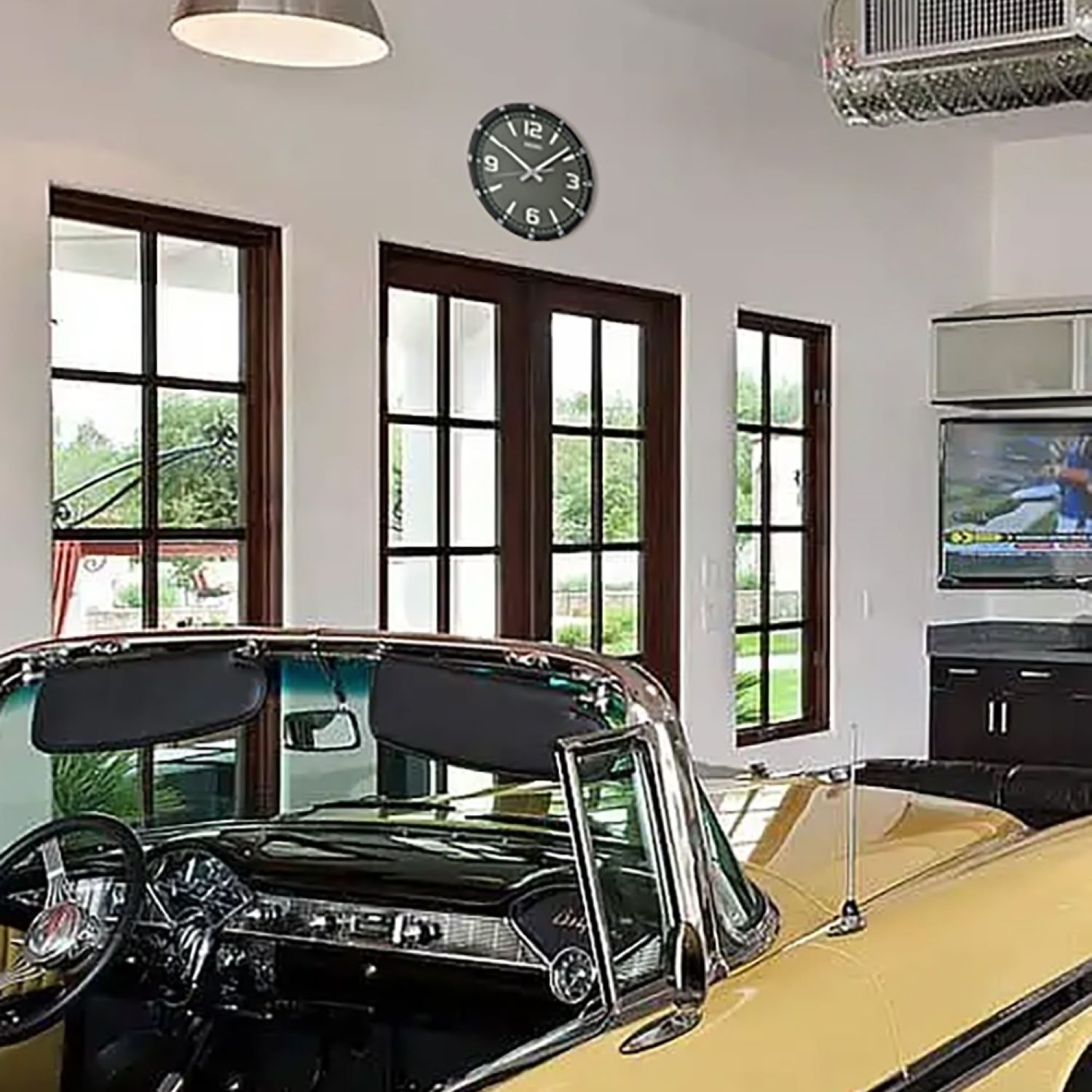 Seiko 14" Shi Dial Wall Clock, Black - Image 9