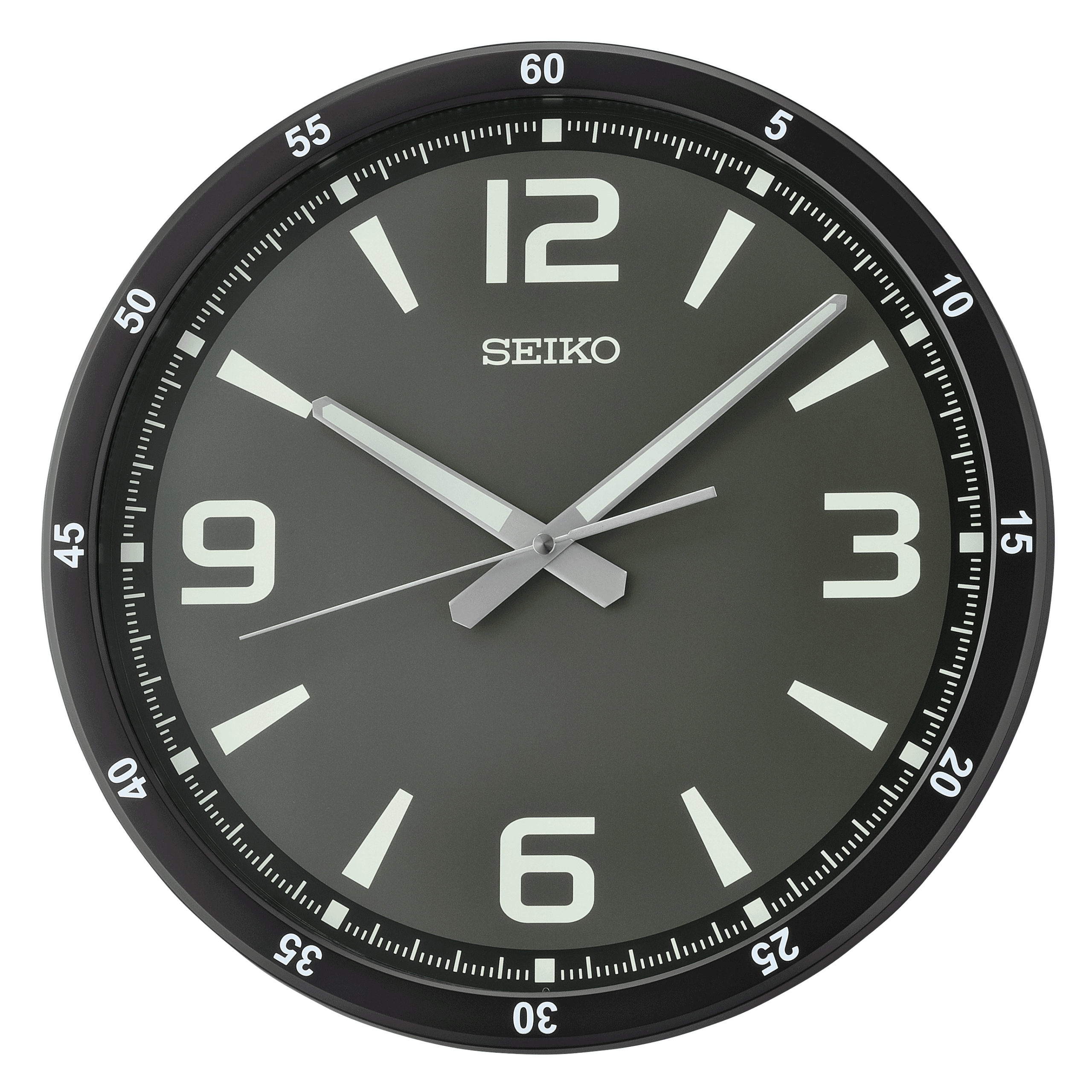 Seiko 14" Shi Dial Wall Clock, Black - Image 2