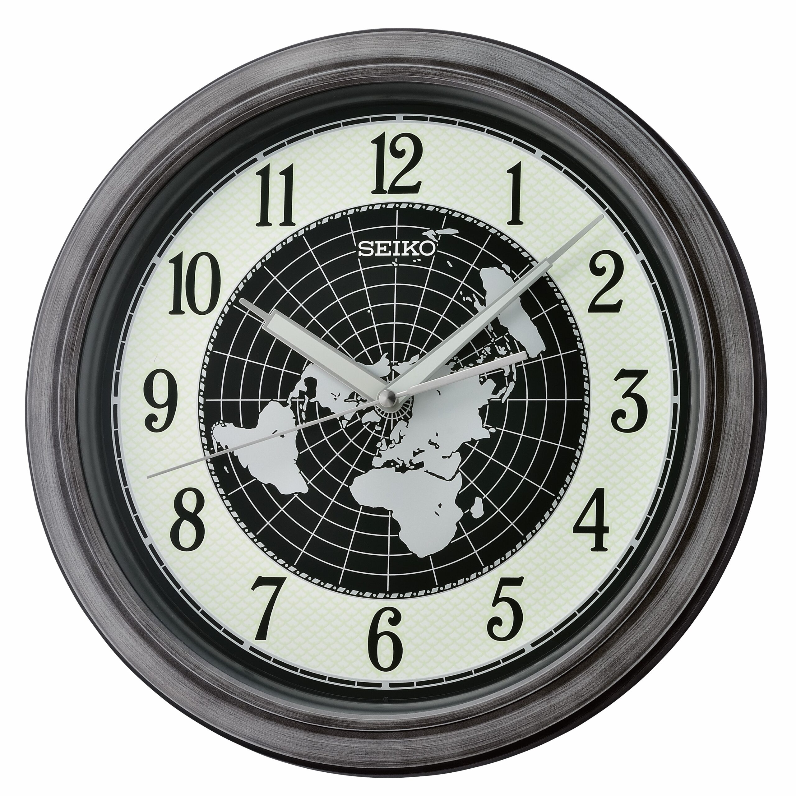 Seiko 13" Amelia Wall Clock, Metallic Dark Silver - Image 3