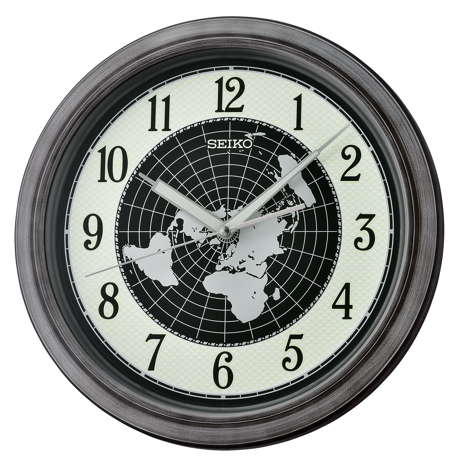 Seiko 13" Amelia Wall Clock, Metallic Dark Silver - Image 4