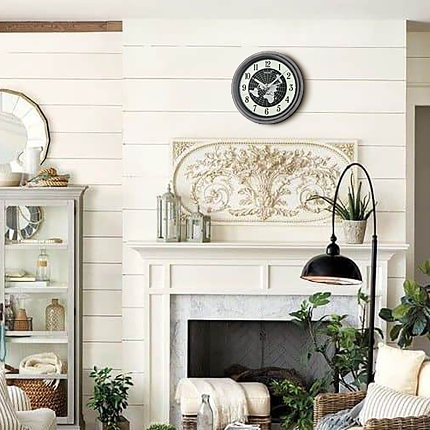 Seiko 13" Amelia Wall Clock, Metallic Dark Silver - Image 13