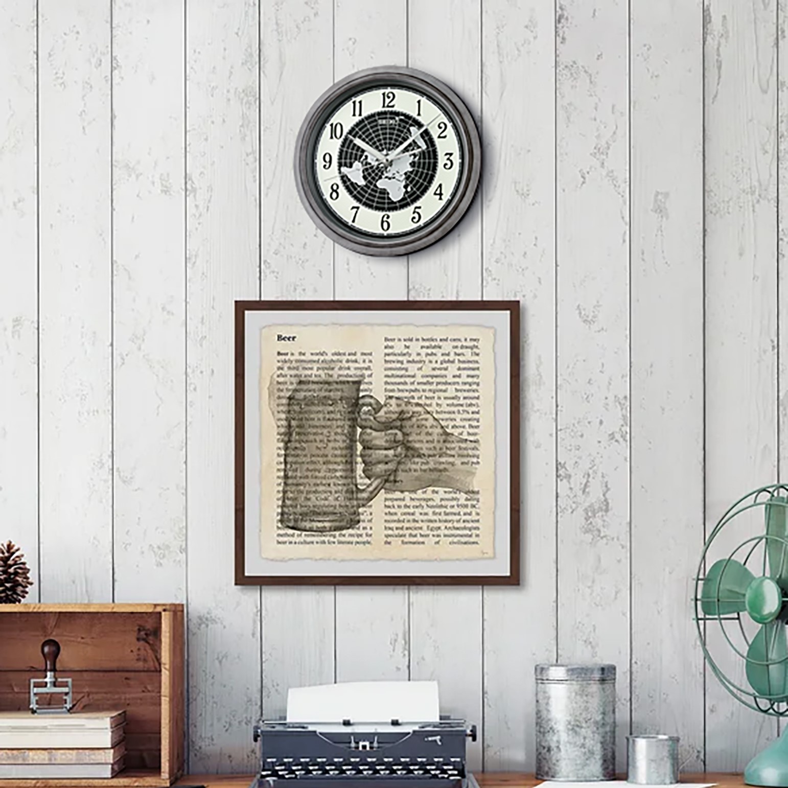 Seiko 13" Amelia Wall Clock, Metallic Dark Silver - Image 14