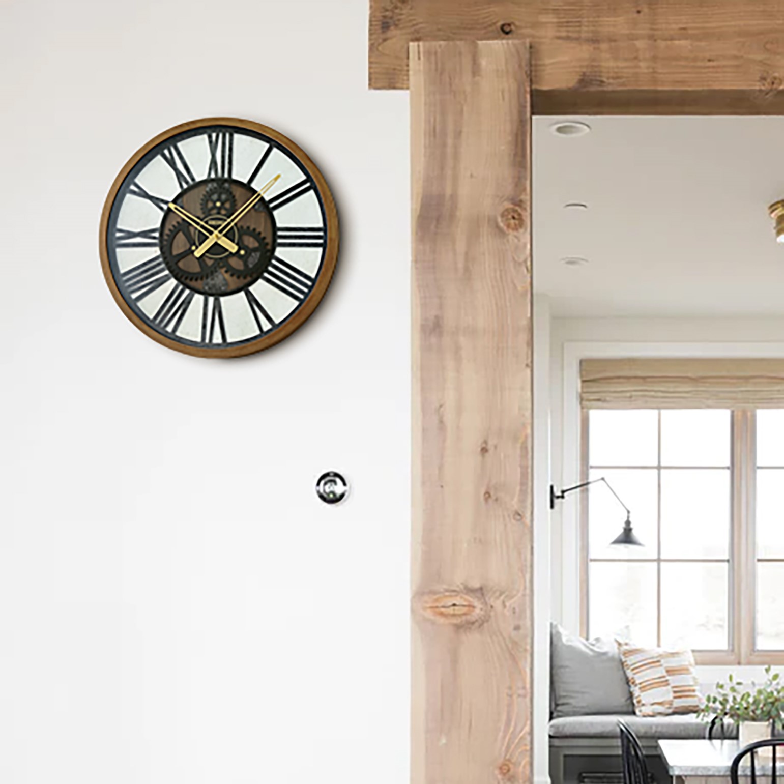 Seiko 20" Jessie Wall Clock, Brown - Image 15