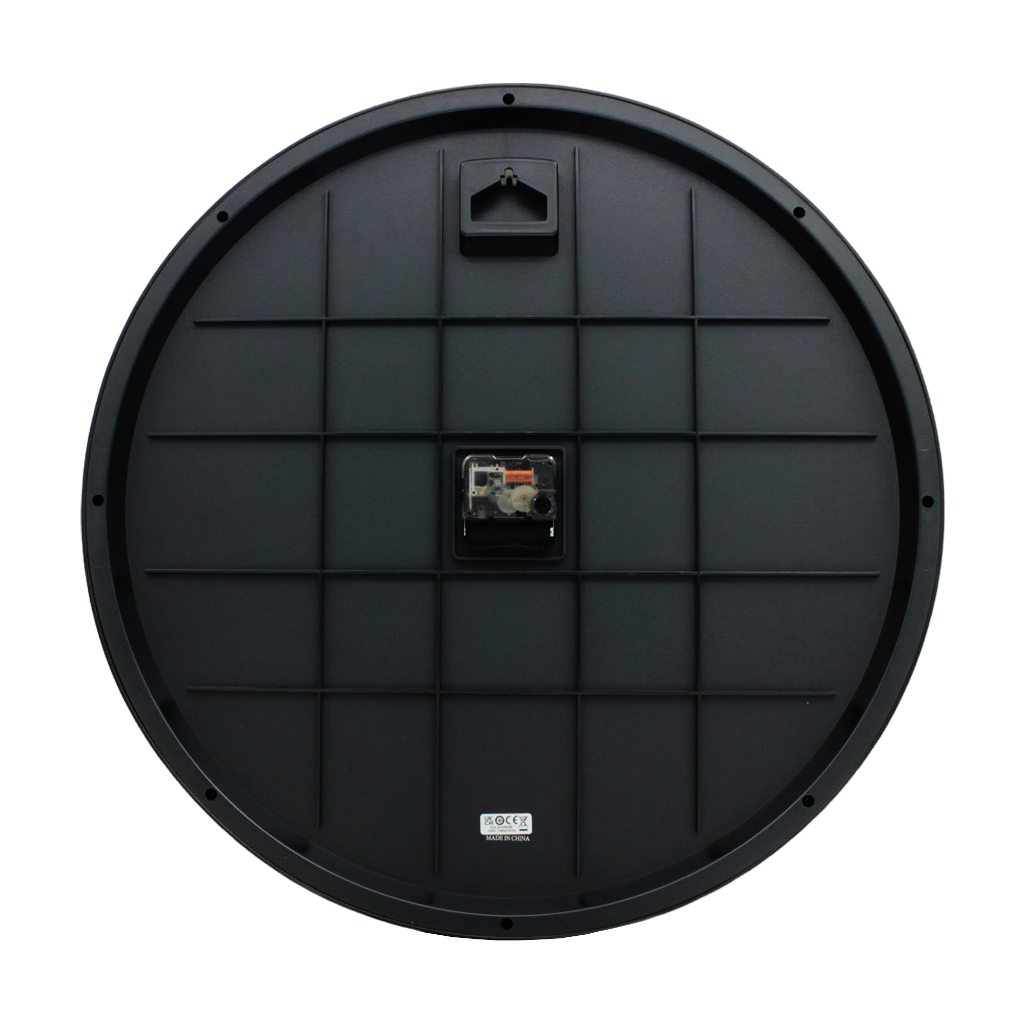 Seiko 20" Jessie Wall Clock, Metallic Dark Silver