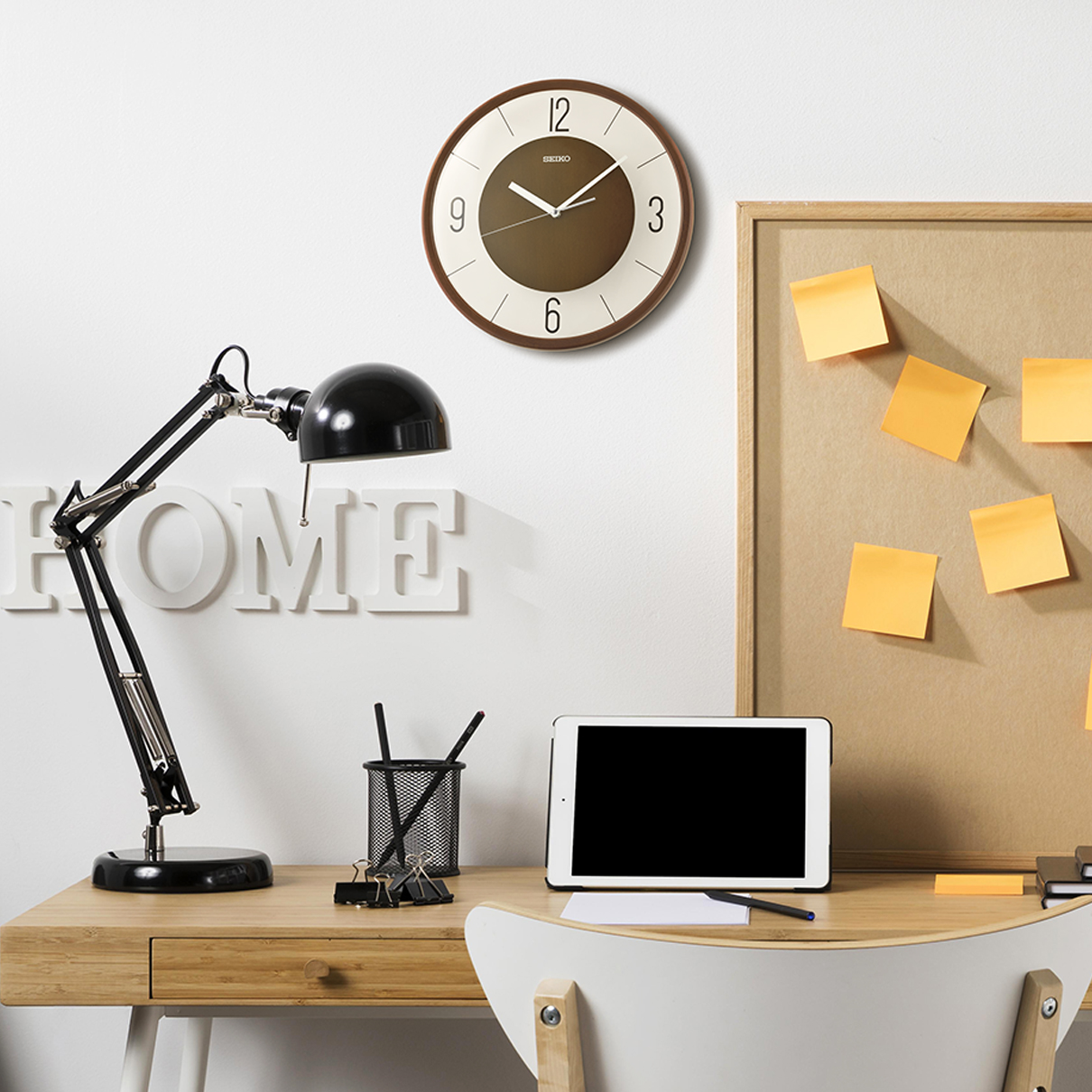 Seiko 14" Espresso Wall Clock, Brown - Image 5