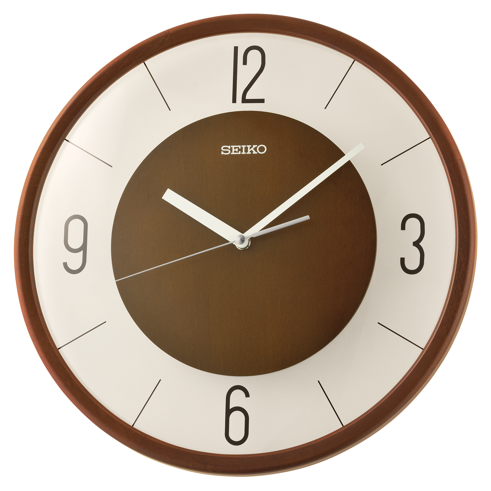Seiko 14" Espresso Wall Clock, Brown - Image 2