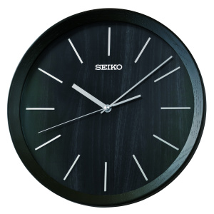 Seiko 12"  Beau Wall Clock, Black