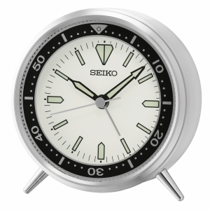 Seiko 4" Mai T  Desk/Beep Alarm, Silver