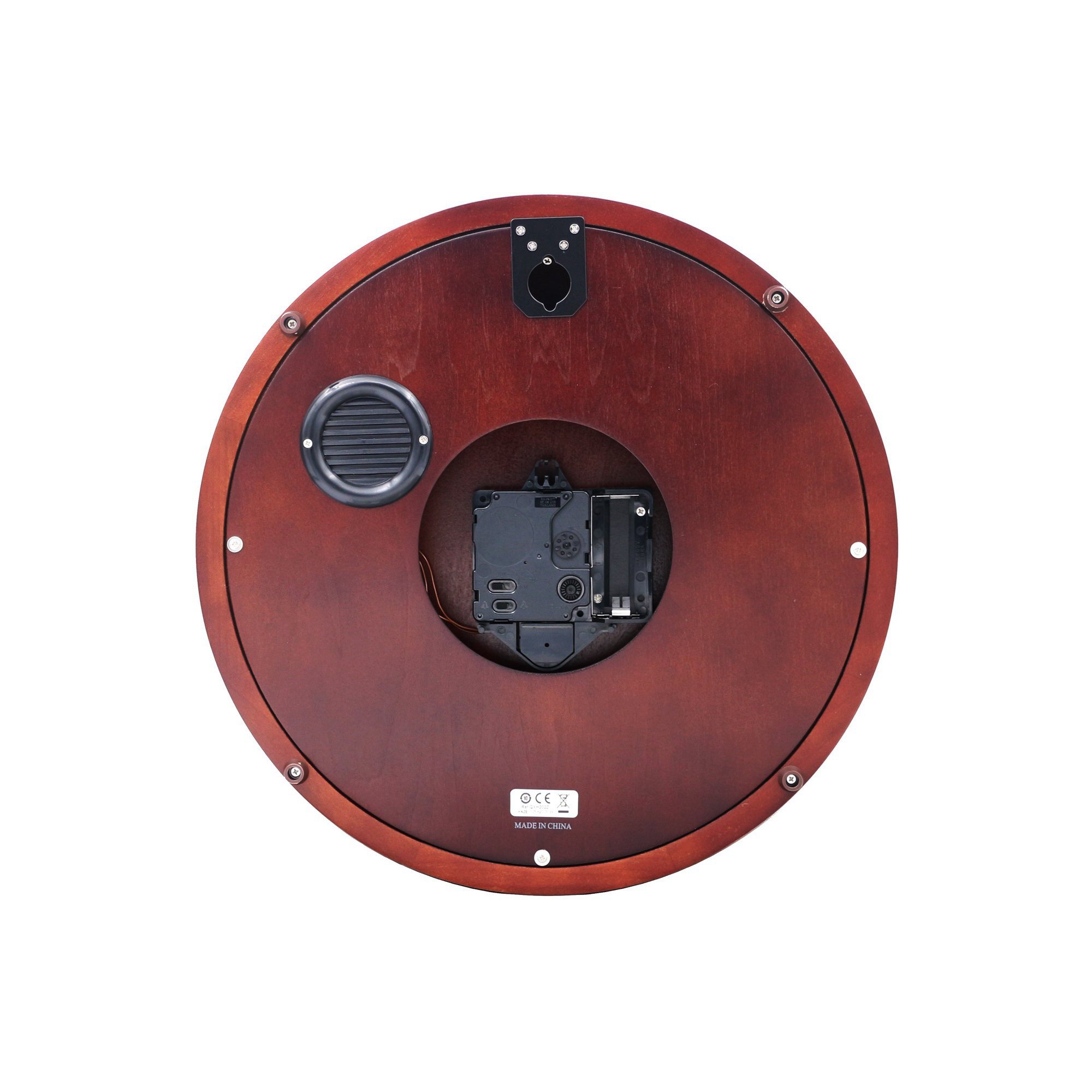 Seiko 12" Round Wooden Grain Finish Wall Clock with Dual Quarter Hour Chimes - Image 3